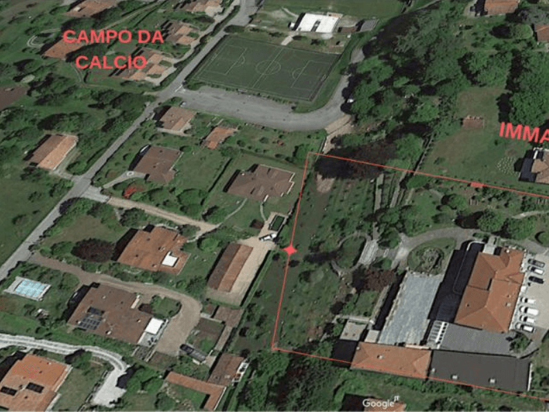 Visuale satellitare della villa e dintorni